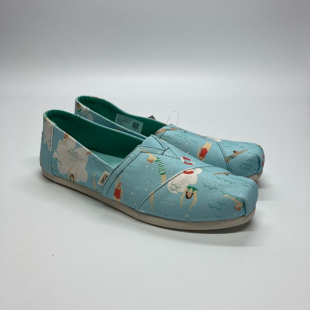 Toms W Classic Alpargata Flats 6 Blue Glow Swimmer